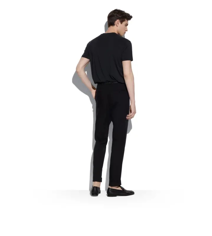 LYOCELL COTTON CREW T-SHIRT BLACK online